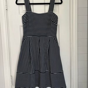 Banana Republic Navy and White Striped Dress, Sz.2